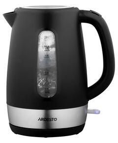 ელექტრო ჩაიდანი Ardesto Electric kettle EKL-F19B, 1,7L, plastic, matte, STRIX, black-silver-image | Hk.ge