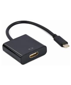 ადაპტერი: Gembird A-CM-HDMIF-04 USB Type-C to HDMI adapter 4K/60Hz 15cm Black-image | Hk.ge