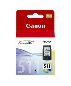 Cartridge/ Canon Original/ Canon CL-511 Color For PIXMA iP2700, MP230,MP240,MP250, MP260, MP270, MP280, MP490, MP495, MX320, MX330, MX340, MX350, MX360,MX410,MX420 (244 Pages)-image | Hk.ge