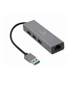 ადაპტერი: Gembird A-AMU3-LAN-01 USB AM Gigabit network adapter with 3-port USB 3.0 hub-image | Hk.ge