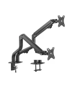 მონიტორის საკიდი: Gembird MA-DA2-02 Adjustable Desk 2-Display Mounting Arm (Tilting) 17"-32"-image | Hk.ge
