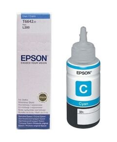 Epson კარტრიჯის მელანი L100/L200 Cyan ink bottle 70ml C13T66424A-image | Hk.ge