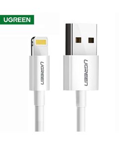 USB კაბელი UGREEN US155 (80315) Apple Lightning To USB 2.0 A Male Cable White 1.5M-image | Hk.ge