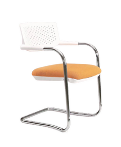 ვიზიტორის სავარძელი Furnee SF119, Visitor Chair, Silver/White-image | Hk.ge
