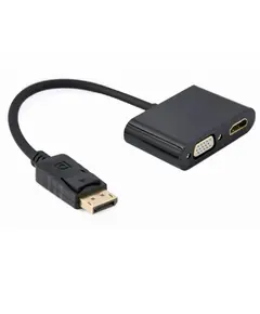 ადაპტერი: Gembird A-DPM-HDMIFVGAF-01 DisplayPort to HDMI + VGA Adapter 10cm Black-image | Hk.ge