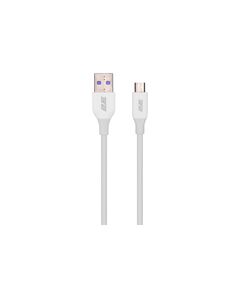აქსესუარი: 2E Cable USB-A - microUSB Glow 1m White-image | Hk.ge