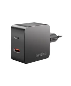 დამტენი: Logilink PA0310 Dual USB charger set 1x USB-C 1x USB-A 45W Black-image | Hk.ge
