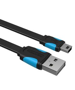 ადაპტერი Vention VAS-A14-B150 Cable Flat USB 2.0 A male to MINI USB male Data Transfer Cable 1.5m VAS-A14-B150-image | Hk.ge