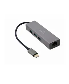 ადაპტერი: Gembird A-USB3AC-LAN-01 USB 3.1 + type-C Gigabit network adapter space grey-image | Hk.ge