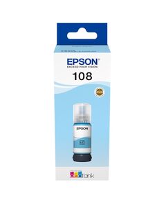 კარტრიჯის მელანი Epson 108 ECOTANK LIGHT CYAN INK BOTTLE C13T09C54A-image | Hk.ge