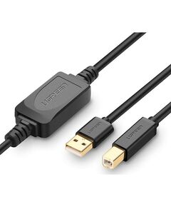 პრინტერის კაბელი UGREEN US122 (30935), USB 2.0 Type A to USB 2.0 Type B, 10m, Black-image | Hk.ge
