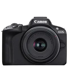 ციფრული ფოტოაპარატი Digital Camera/ Canon EOS R50 Mirrorless Camera with 18-45mm Lens (Black)-image | Hk.ge