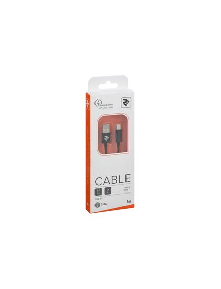 კაბელი Cable 2E USB 3.0 to Type C,Molding Type, Black,1m 2E-CCTAB-BL-image2 | Hk.ge