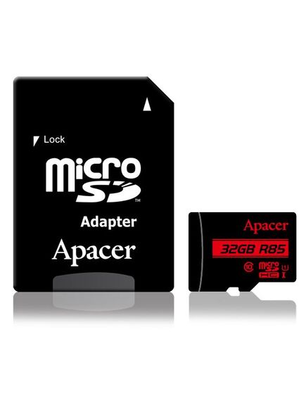 SD ბარათი Apacer 32GB microSDHC C10 UHS-I R85MB/s + SD AP32GMCSH10U5-R-image | Hk.ge