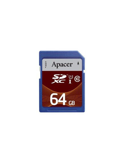 SD ბარათი Apacer 64GB SDXC C10 UHS-I U1 AP64GSDXC10U1-R-image | Hk.ge