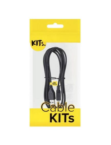 კომპიუტერის კაბელი KITs USB 2.0 (AM/AF) cable, black, 1.8m KITS-W-005-image2 | Hk.ge