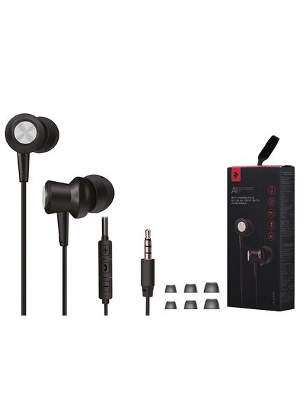 ყურსასმენები 2E A1 ErgonomicFit with volume control switch&mic Wired In Ear Headphones 2E-IEA1BK-image2 | Hk.ge