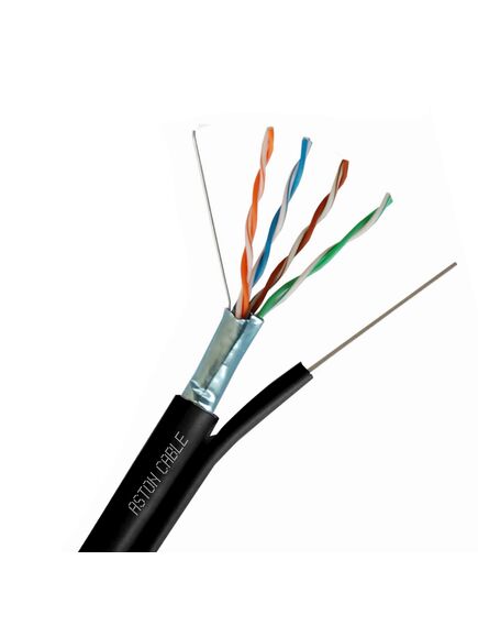 ქსელის კაბელი CAT5e FTP cable OUTDOOR 100% Cu 0.5mm± 0.008mm with messenger 305m 10096-image | Hk.ge