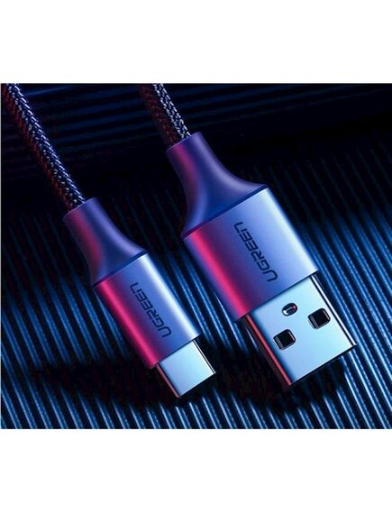 USB კაბელი UGREEN 60127 USB to USB-C Cable Nickel Plating Aluminum Braid 1.5m (Black)-image | Hk.ge