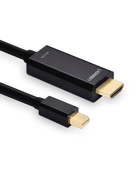 HDM კაბელი UGREEN MD101 (20848) mini DP male to HDMI cable black/ 1.5M Mini Display to HDMI-image3 | Hk.ge