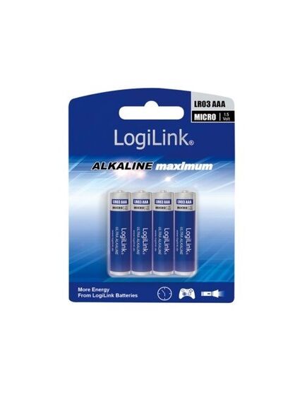 ელემენტი: Logilink LR03B4 Battery, Ultra Power Alkaline AAA 4pcs. Blister 98821-image | Hk.ge