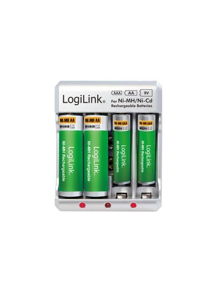 სამუხტი: Logilink PA0168 Battery Charger 4x AA or 4x AAA and 1x 9V battery 98837-image2 | Hk.ge