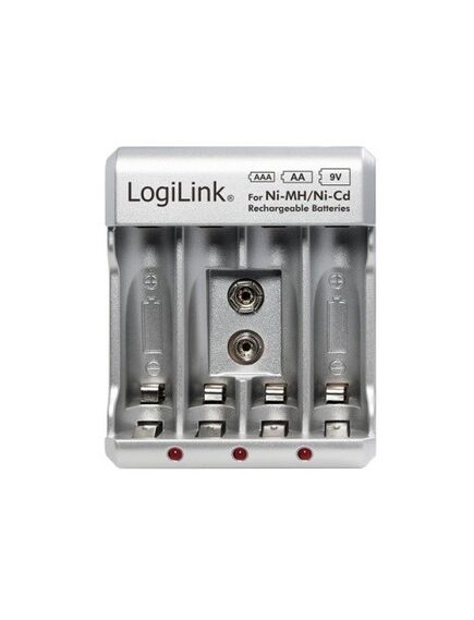 სამუხტი: Logilink PA0168 Battery Charger 4x AA or 4x AAA and 1x 9V battery 98837-image | Hk.ge
