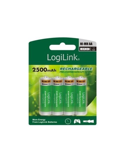 ელემენტი: Logilink LR6RB4 Battery, Rechargeable, NiMH, AA, 4pcs. Blister 98828-image | Hk.ge