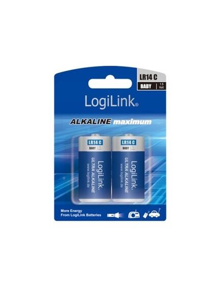 ელემენტი: Logilink LR14B2 Battery, Ultra Power Alkaline C LR14, 2pcs. Blister 98824-image | Hk.ge
