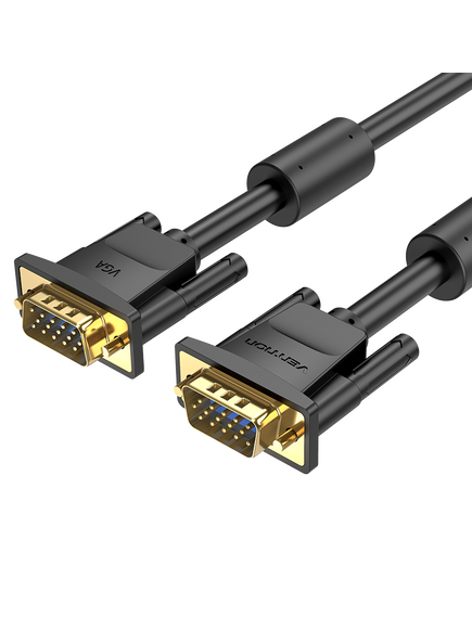 VGA კაბელი Cable/ Vention VGA(3+6) Male to Male Cable with ferrite cores (DAEBI) 3M Black 118433-image | Hk.ge