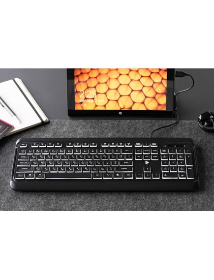 კლავიატურა 2E Keyboard KS120 White backlight USB Black 2E-KS120UB-image2 | Hk.ge