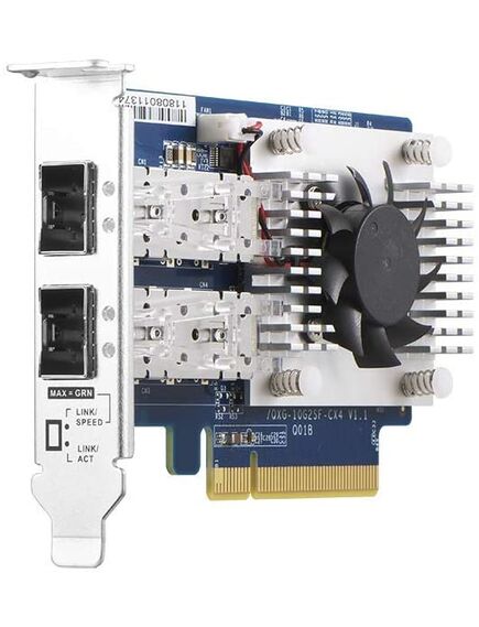 ქსელის გაფართოების ბარათი QNAP Dual-port SFP+ 10GbE network expansion card PCIe Gen3 x8 QXG-10G2SF-CX4-image2 | Hk.ge
