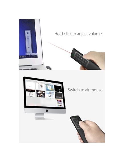 პრეზენტერი მაუსით DOOSL Wireless Presenter Air Mouse Powerpoint Clicker Presentation RF 2.4GHz Remote Control Pen for Projector DSIT014B-image3 | Hk.ge