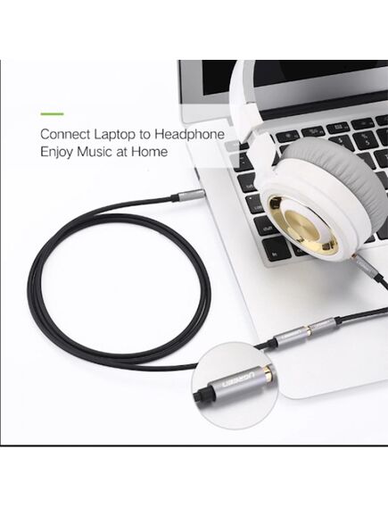 აუდიო კაბელი Ugreen AV118 (10778) Jack 3.5Mm Audio Extension Cable Male To Female Aux Cable 5M Headphone Extension-image3 | Hk.ge