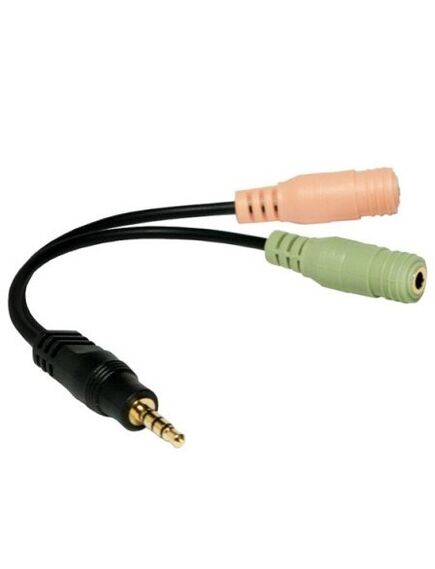 ადაპტერი: Logilink CA0021 Audio adapter 3.5 mm 4-pin/M to 2x 3.5 mm 3-pin/F 0.15 m 119341-image2 | Hk.ge