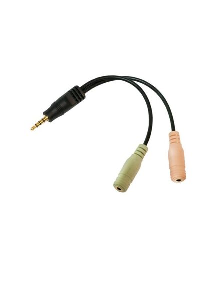 ადაპტერი: Logilink CA0021 Audio adapter 3.5 mm 4-pin/M to 2x 3.5 mm 3-pin/F 0.15 m 119341-image | Hk.ge