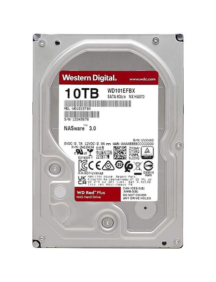 მყარი დისკი: Western Digital WD101EFBX HDD 10TB 3.5" SATA 3.0 10TB 7200 256MB Red Plus NAS-image2 | Hk.ge