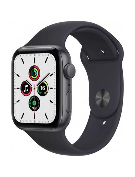 Smart Watch/ Apple Watch SE GPS 44mm Space Gray Aluminium Case with Midnight Sport Band - Regular Model A2352 (MKQ63RB/A)-image | Hk.ge