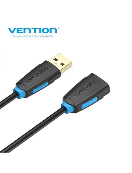 ადაპტერი Vention CBCBG USB2.0 Extension Cable 1.5M Black CBCBG-image3 | Hk.ge