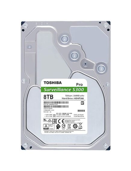 მყარი დისკი Toshiba HDWT380UZSVA / HDETV11ZSA51F S300 SURVEILLANCE 8TB 3.5 "7200RPM 256MB SATA-III 8TB HDWT380UZSVA-image3 | Hk.ge