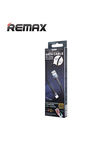 USB კაბელი REMAX Cable RC-124a USB to Type C 1m შავი 6972174152851-image2 | Hk.ge