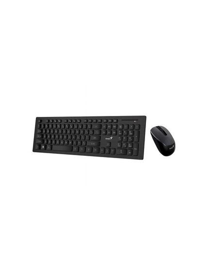 კლავიატურა SlimStar 8006, Genius Wireless Slim Keyboard + Mouse, USB Black-image | Hk.ge