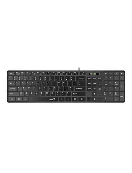კლავიატურა SlimStar 126, Genius, Slim Keyboard, RU, USB Black-image | Hk.ge