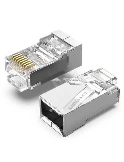 Vention IDCR0-50 Cat.6 FTP RJ45 Modular Plug Transparent 50 Pack-image | Hk.ge