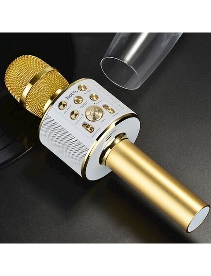 მიკროფონი HOCO BK3 Cool sound KTV microphone ოქროსფერი 6957531065777-image | Hk.ge