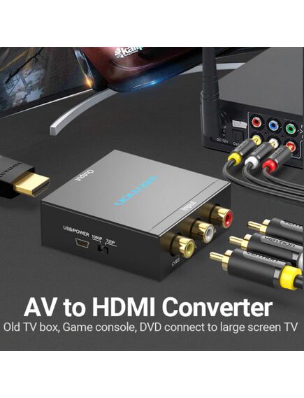ვიდეო ადაპტერი Vention AEFB0 Converter 1080P HD RCA to HDMI AEFB0-image2 | Hk.ge