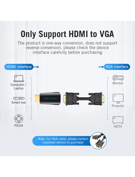 ვიდეო ადაპტერი Vention AIDB0 Converter HDMI to VGA with 3.5MM Audio AIDB0-image9 | Hk.ge