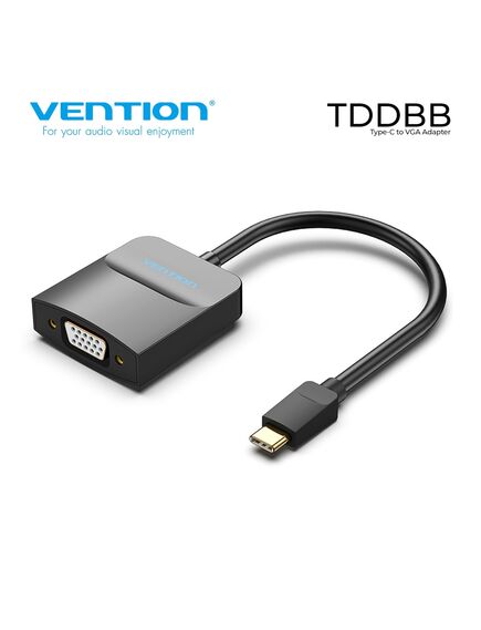 ადაპტერი Vention TDDBB Type-C to VGA Adapter 0.15M Black ABS Type TDDBB-image | Hk.ge