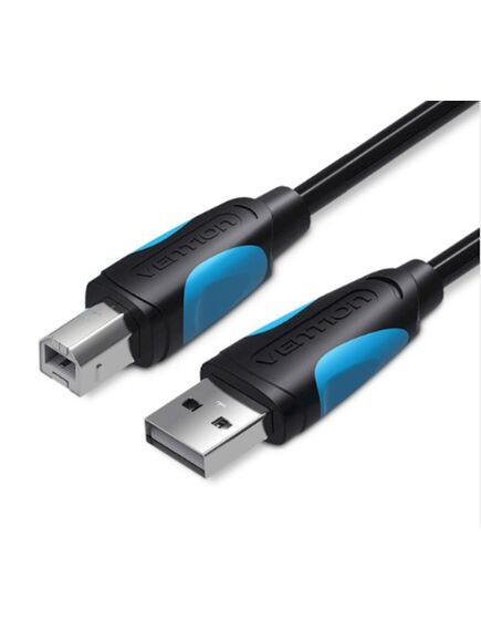 ადაპტერი Vention VAS-A16-B1000 USB2.0 A Male to B Male Print Cable with 2*Ferrite Core 10M Black VAS-A16-B1000-image | Hk.ge