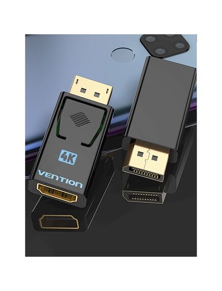 ადაპტერი Vention HBMB0 DisplayPort Male to HDMI Female Adapter Black HBMB0-image3 | Hk.ge